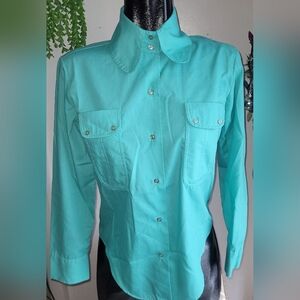 Lucerne Aqua Colored Vintage Shirt M